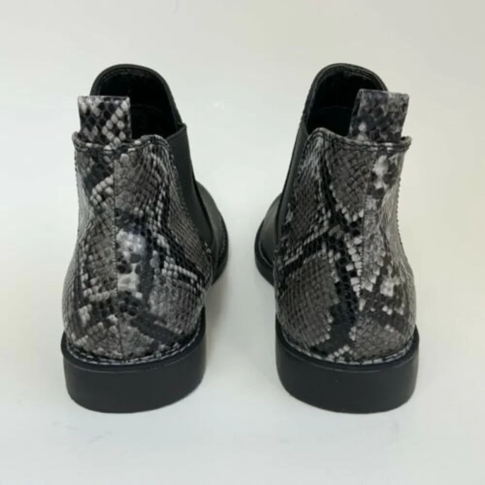 Seven Dials Snake Print Chelsea Bootie Black 7
